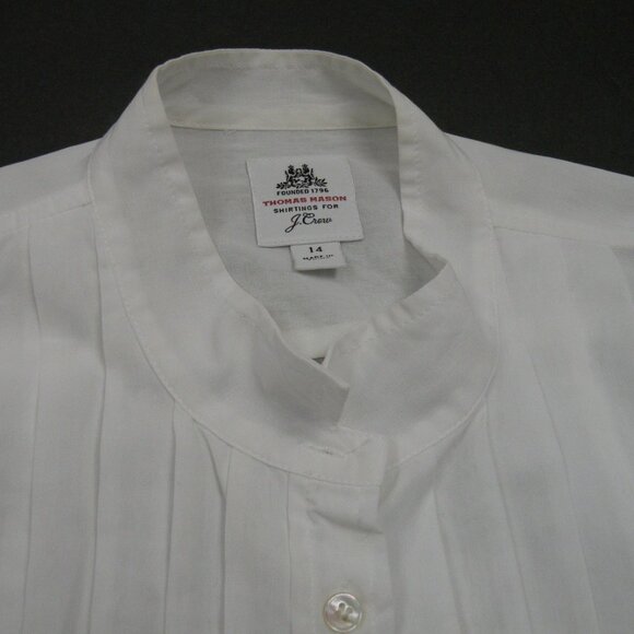 $248 J. Crew Collection Thomas Mason® Tuxedo Shirt Cotton Voile 14 - Picture 6 of 7